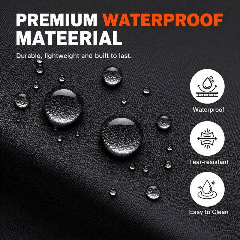UOEPOWA IPX7 Waterproof Dry Bag with Touchscreen Phone Pocket Floating Airtight Shoulder Bag with Card Slots Wear-Resistant Material For Swimming, Kayaking, Rafting, Cycling, Black, Minimal - Image 4