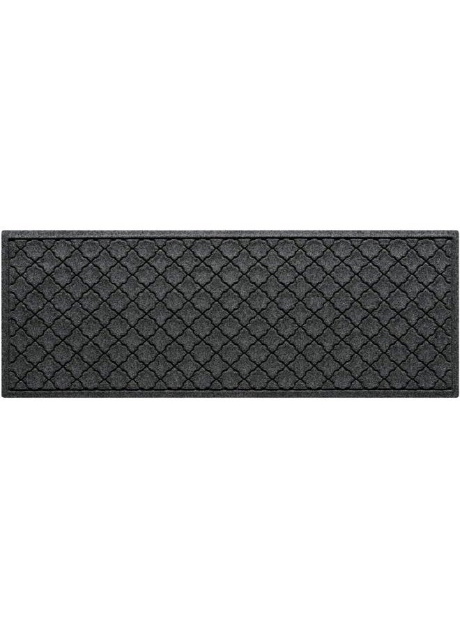 WaterHog Heavy Duty Runner Door Mat, 2' x 5', Made in USA, Durable & Skid-Resistant Entryway Mat, Water-Trapping, Indoor/Outdoor Decorative Floor Covering, Cordova Collection, Charcoal - Image 1