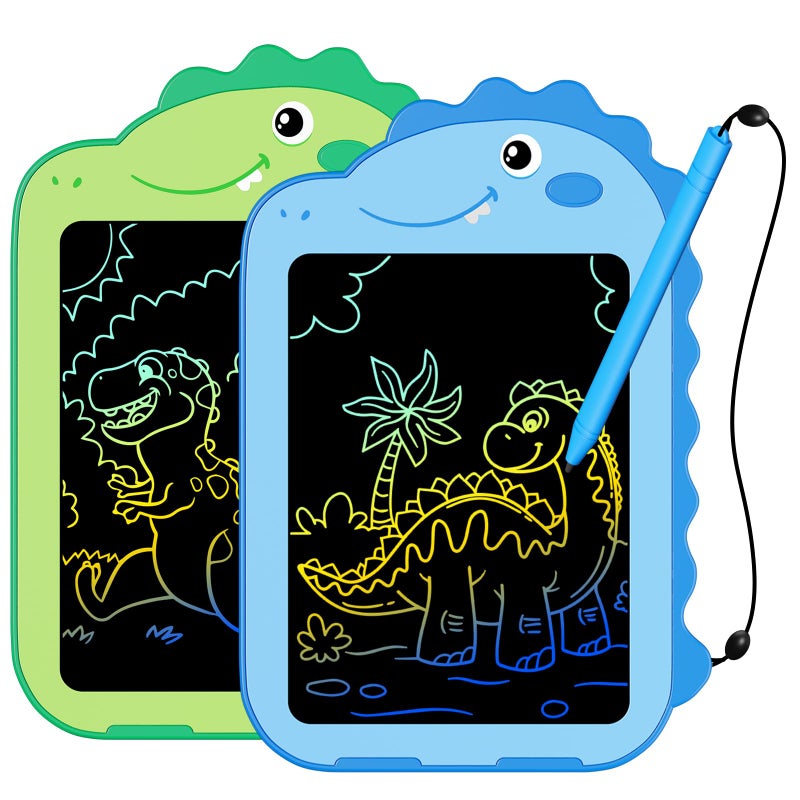 OMXDG 2 Pack LCD Writing Tablet for Kids, 6.5 Inch Colorful Doodle Board Drawing Tablet, Educational Kid Toys, Doodle Pad Dinosaur Toys for 3 4 5 6 7 8 Year Old Boys Girls - Image 1