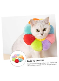 A.M Adjustable Recovery Pet Cone E-Collar for Cats Puppy Rabbit, Cute Flower Elizabeth Protective Collar Wound Healing Practical Neck Cover  - Image 4