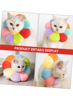 A.M Adjustable Recovery Pet Cone E-Collar for Cats Puppy Rabbit, Cute Flower Elizabeth Protective Collar Wound Healing Practical Neck Cover  - Image 3