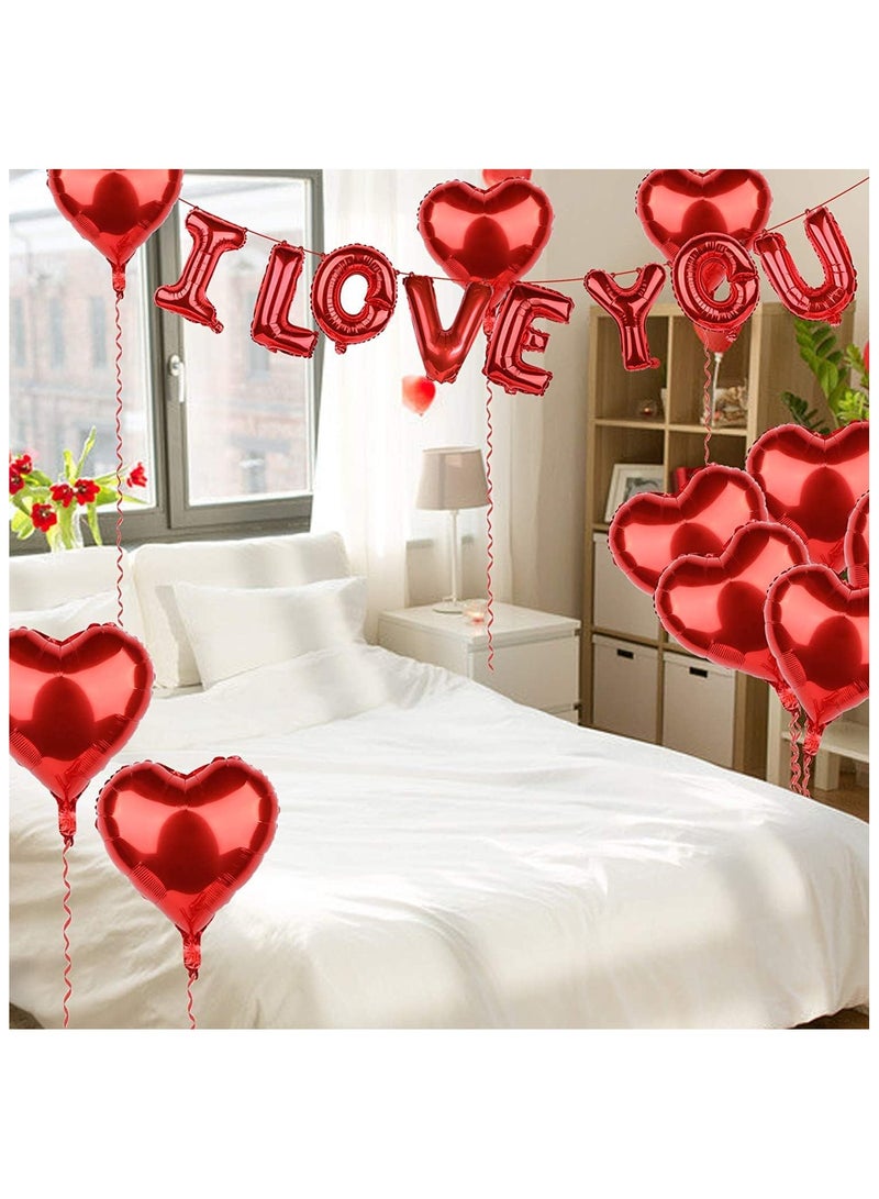 مخطوطات لافتة بالونات I Love You، مقاس 40.64 سم من رقائق الفويل لعيد الحب، لافتة بالون لحفلات أعياد الميلاد وعيد الأم وعيد الأب وعروض الزواج وديكورات حفلات الزفاف والذكرى السنوية - Image 4