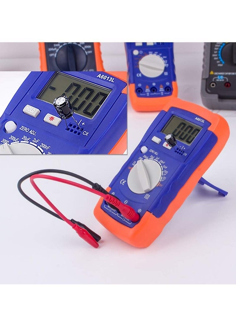 KASTWAVE Digital Capacitance Meter Multimeter Professional A6013L Capacitor Tester Measures Voltage Current Resistance Diodes Continuity Duty-Cycle Capacitance Temperature - Image 2