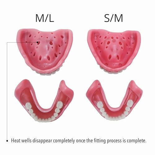 Easy Denture: Boil-&-Bite Functional Denture, Self-fit at Home in Mins, Adjusts for Narrow or Wide Arches, Long-term or temporary Solution, Eat, Drink and Smile Confidently, S/M Upper Arch - Image 5