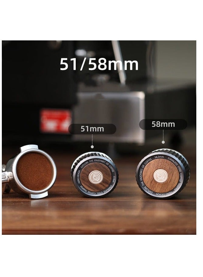 زيروهيرو موزع القهوة ZeroHero Thor بوزن ذاتي، متوفر بمقاسين 58 مم و51 مم، مع ضاغط القهوة Thor Rebound. مكبس إسبرسو بارستا مصنوع من الفولاذ المقاوم للصدأ 304 بجودة عالية لتوزيع القهوة وتعبئتها باحترافية. مثالي لتحضير قهوة الإسبريسو بكل دقة. - Image 1