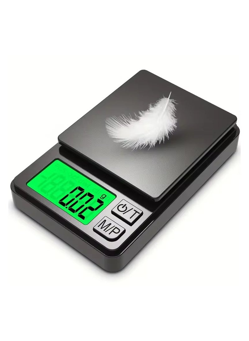 اترجسز - الدقة مقياس الجيب 1000g x 0.01g - مع الخلفية شاشات الكريستال السائل الرقمية غرام ، والغذاء ، والمجوهرات ، اوقية ( الاونصة ) الحبوب مقياس - السفر مصغرة النطاق - Image 1
