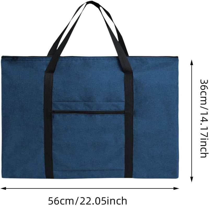 Organize Bulletin Board Water Resistant Portable Practical Painting Draw Board Handbag for Poster Calendar, Navy 8K A3 - Image 3