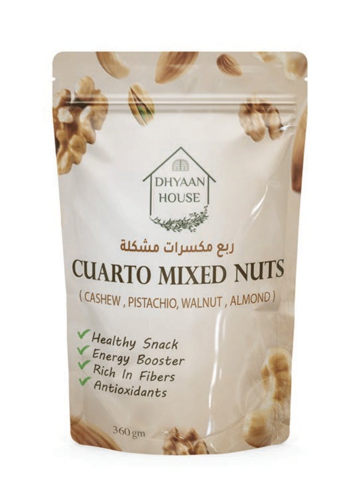 Dhyaan House Cuatro Mixed Nuts - 360 gm  - Image 1