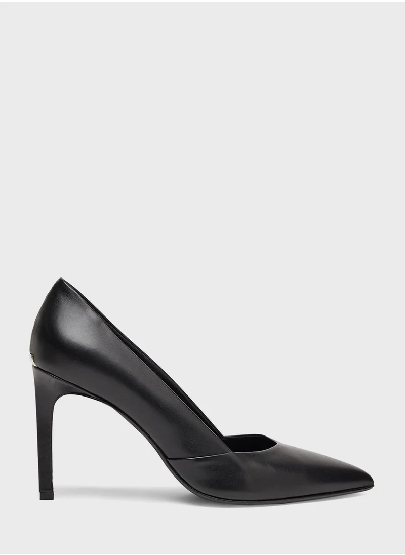 CALVIN KLEIN Classic Leather Stiletto Pumps