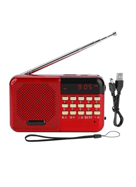 PW Cut Memory Stereo FM Radio U Disk/TF Music Mini USB FM Radio Speaker with 24-hour Standby