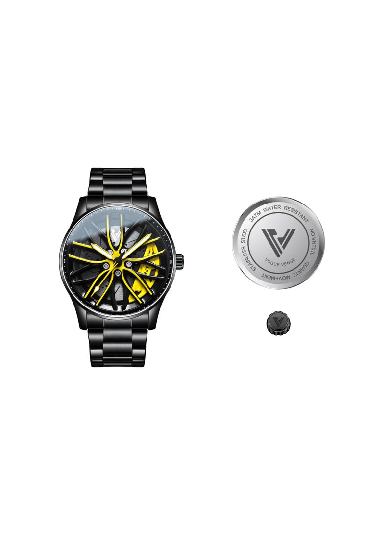 VOGUE VENUE VANTE Series Men's Hip Hop Car Wheel Watch by VOGUE VENUE - VNT010 - Image 2