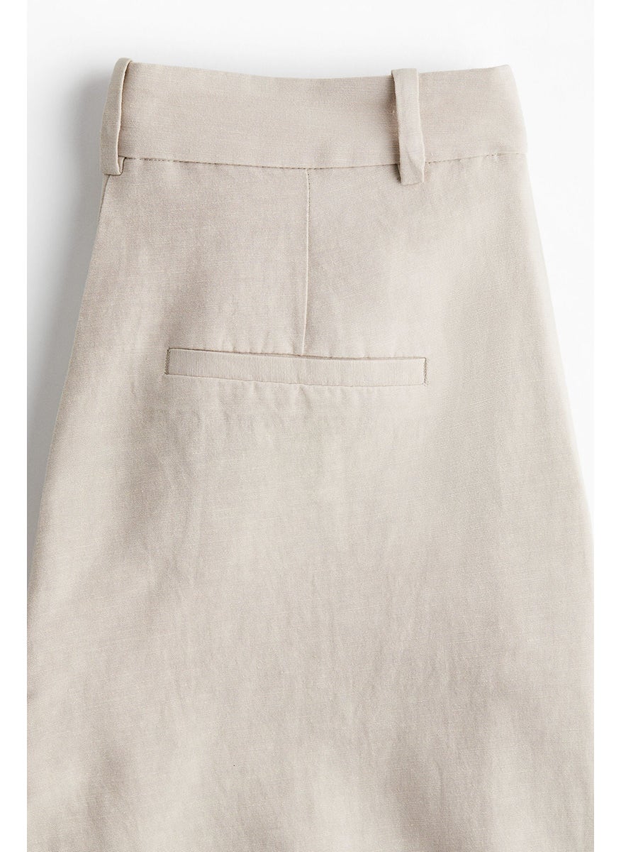 H&M Wide Linen-Blend Trousers  - Image 5