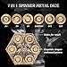 Kabinka DND Dice Set 7 in 1 Metal SpinDial Dice with Storage Bag Portable Celtic Knot DD Dice for D4D6D8D10D12D20 Role Playing Board Games Matte Gold - Image 4