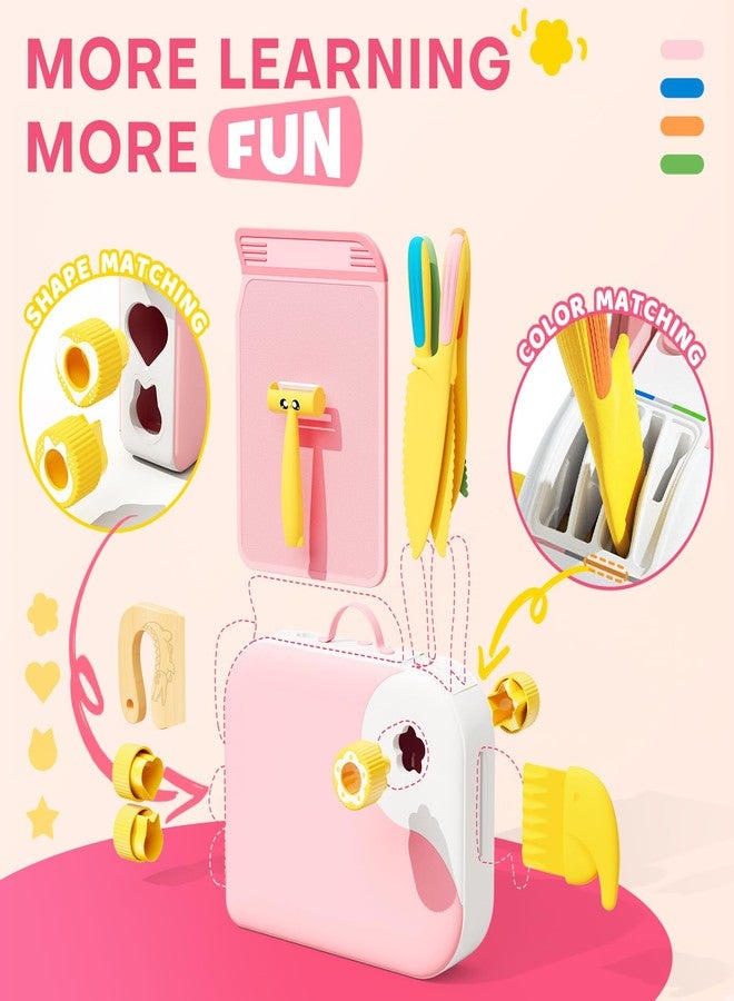 Yeeammk Toddler Girl Cooking Set with Storage Box-Girls Pink Kitchen Set,Safe PP Material Baby Girl Montessori Kitchen Tools for Real Cooking,Dishwasher Safe,Fun Bird-Shaped Little Chef Set - Image 3