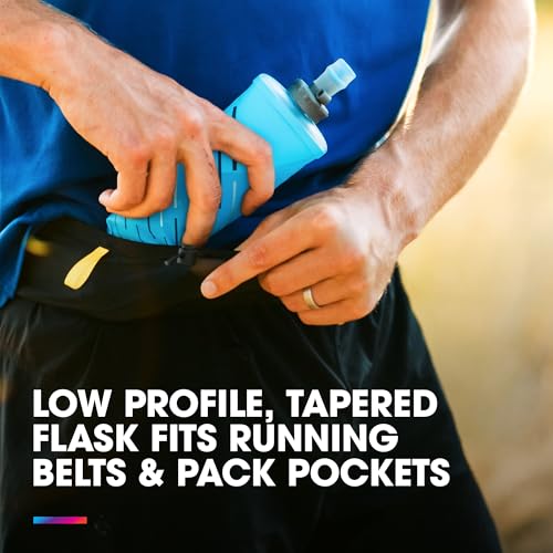 HydraPak PocketFlask 500ml - Compressible, Low Profile Soft Flask Water Bottle, Ideal Fit for Run Belts and Form Fitting Pockets with Locking Cap (500ml / 17oz) - Image 3