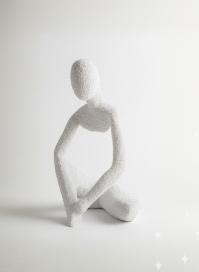 أخوة ثلاثي الأبعاد تمثال ديكور تجريدي لشخص متأمل يمنح شعورًا بالسكينة - Image 2