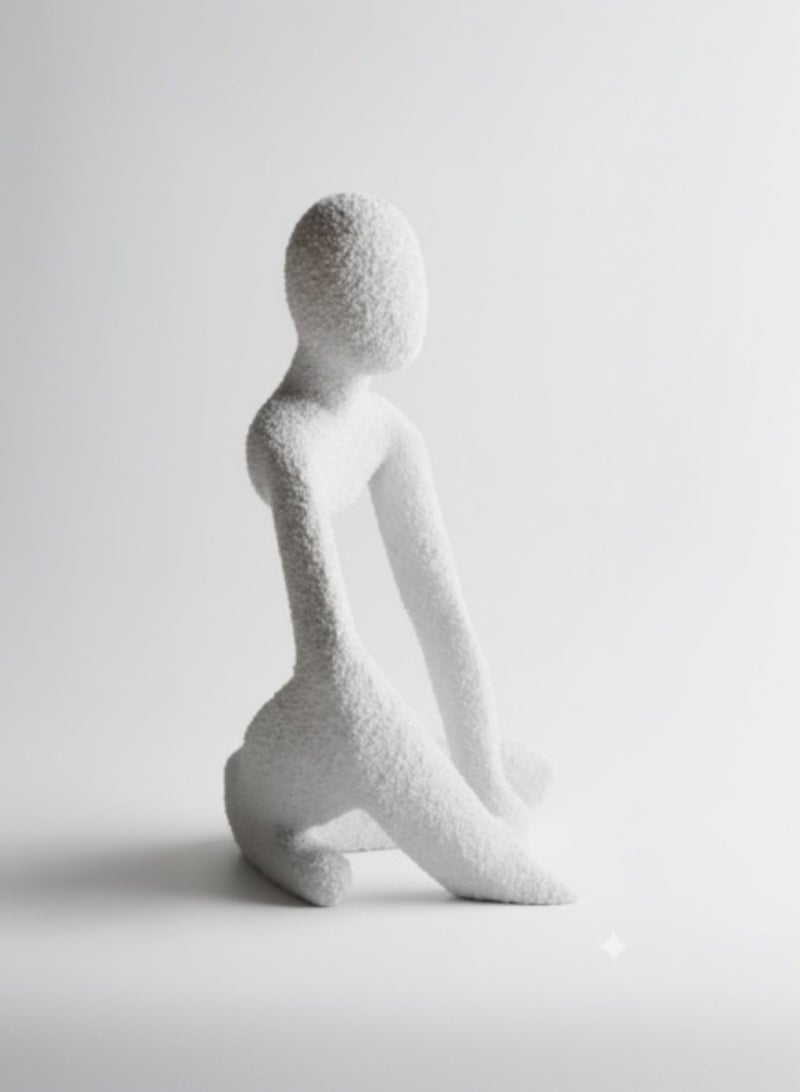 أخوة ثلاثي الأبعاد تمثال ديكور تجريدي لشخص متأمل يمنح شعورًا بالسكينة - Image 3