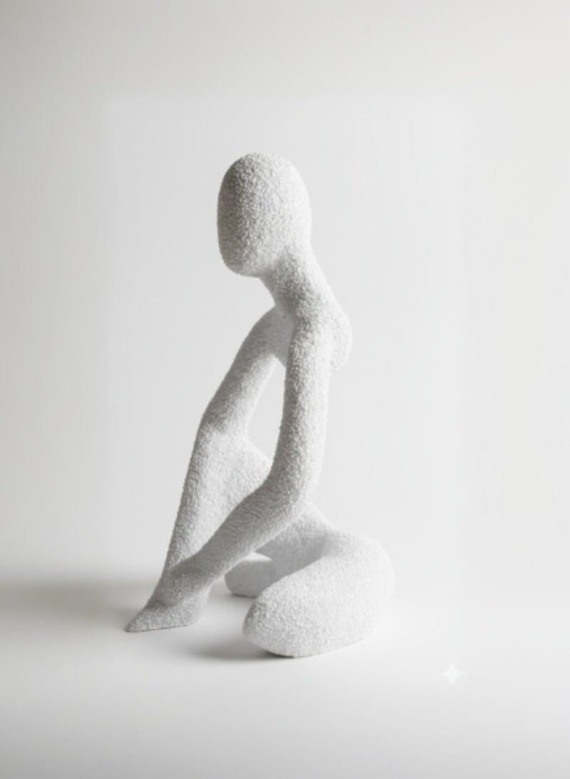 أخوة ثلاثي الأبعاد تمثال ديكور تجريدي لشخص متأمل يمنح شعورًا بالسكينة - Image 4