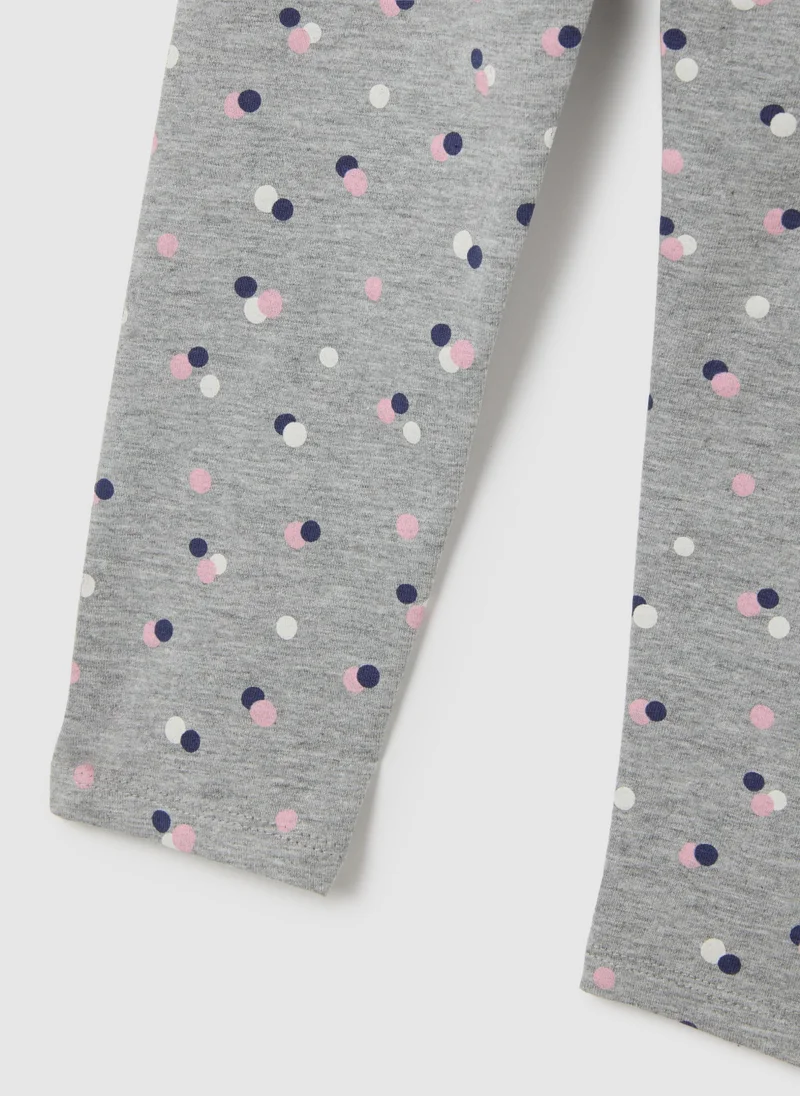 Ovs SKINNY MULTICOLOUR COTTON GIRL'S LEGGINGS