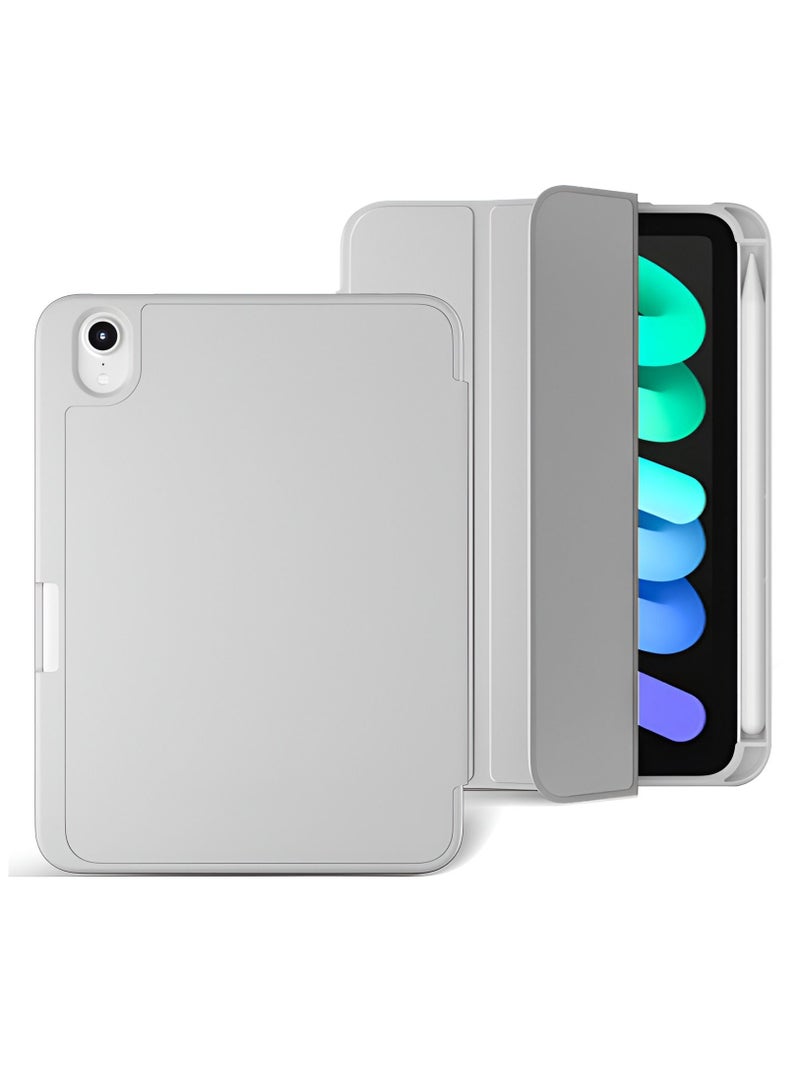 Cat - Cot iPad Mini 6 Cover with Pencil Holder Silicone Smart Folding Case Compatible with Apple iPad Mini 6 2021 8.3 Inch - Image 1