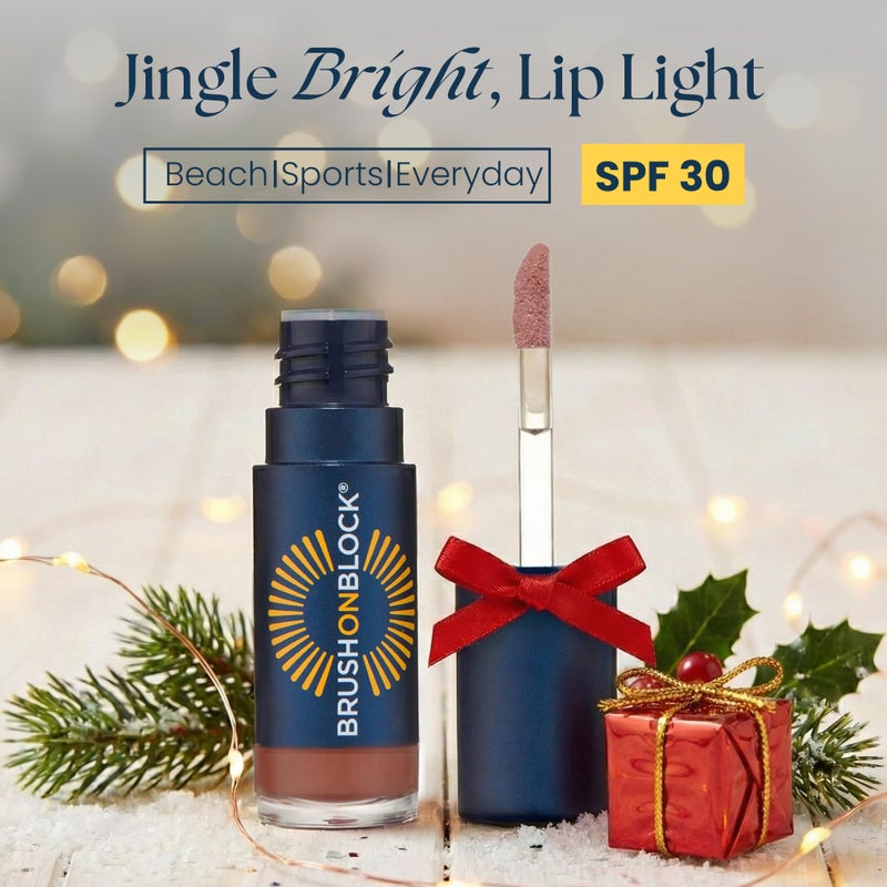 Brush On Block Sun Shine Protective Lip Oil SPF 30, Mineral Protection from UVA/UVB & Blue Light, Hydrating, Cruelty-Free, Gluten-Free, & Vegan, Fig - Image 2