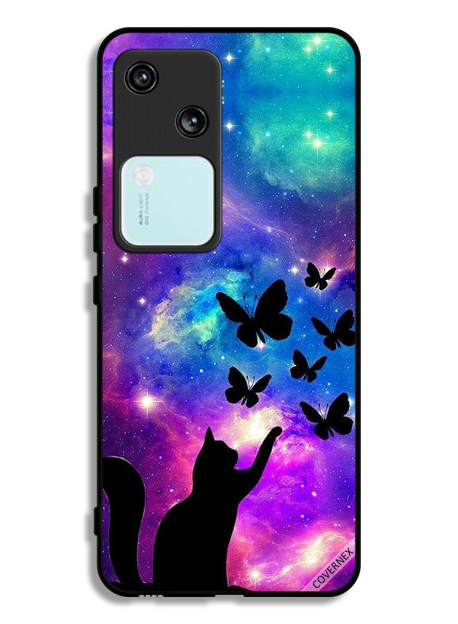 Covernex Vivo V30 5G Protective Case Cover Cat & Butterflies - Image 1