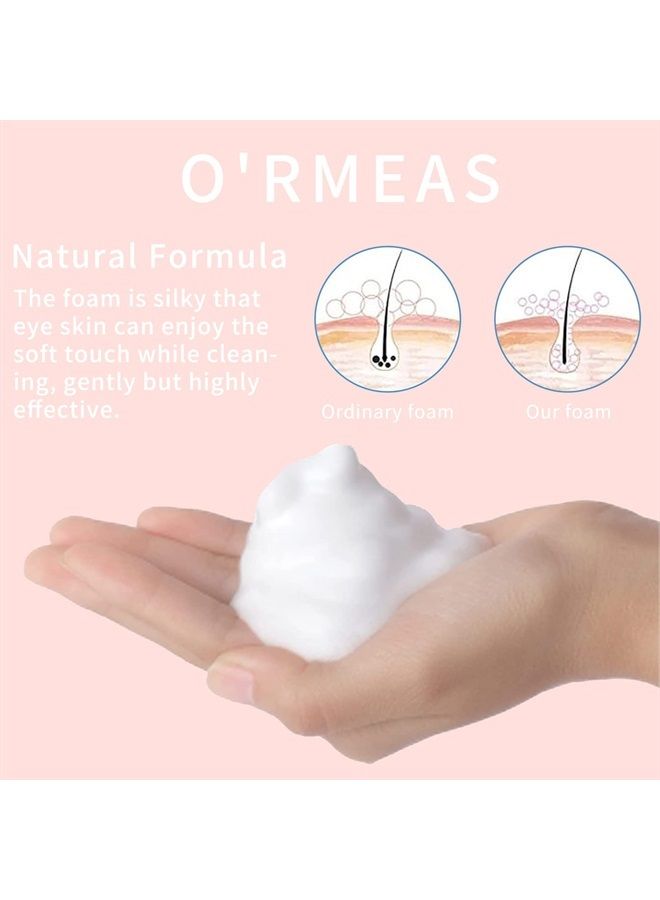 Smarxin Lash Shampoo for Eyelash 50ml + Brush Eyelid Foaming Cleansing, Lash Extension Cleanser, Eyelash Extension Remover Nourishing Formula Paraben & Sulfate Free Makeup Remover for Salon and Home use 