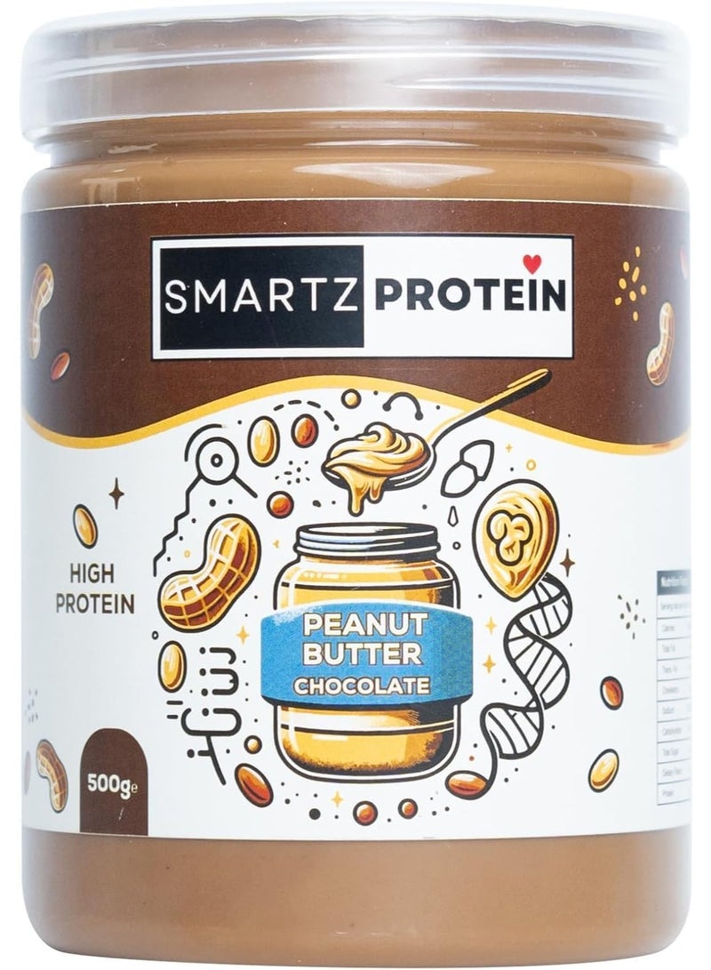 Smartz Minds SMARTZ Protein Peanut Butter – Chocolate Flavor 500g - Image 2