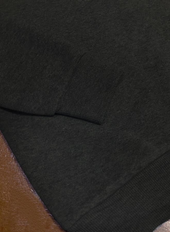 Take Two Black Relaxed Fit Sweatshirt with Zip Detail - Image 4