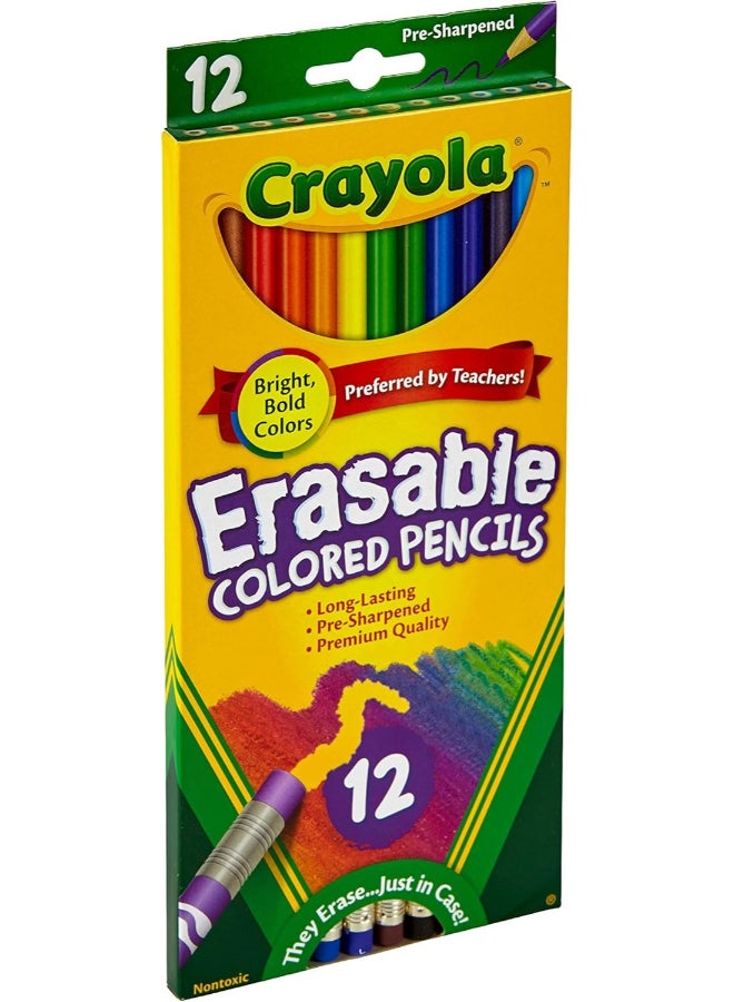 Crayola Erasable Colored Pencils, School & Art Supplies, Gift for Kids, 12 Count - Image 3