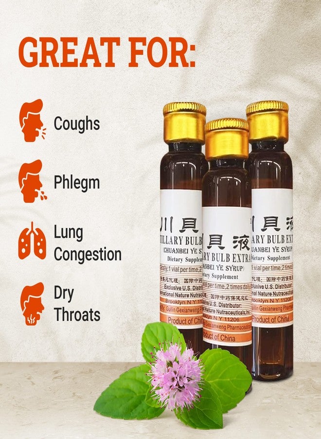 HerbsDepo Fritillary Bulb Extract - Sweet, Delicious, Non Drowsy and Effective Oral Liquid Dietary Supplement Cough Syrup (Chuanbei Ye Syrup - 6 Bottles (10 ml per - Image 2