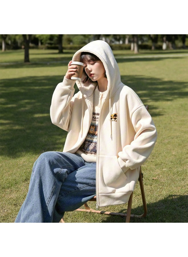 Flying in the snow Women's Outerwear Winter Casual Versatile Petite Fashion Cardigan Warm Top - Image 5