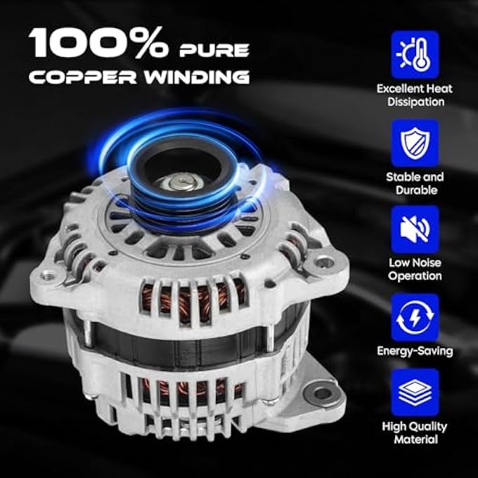 SEHNSUCHT 13900 New Alternator for Nissan Pathfinder 3.5L 2001-2002, for INFINITI QX4 3.5L 2001-2002, 110Amp, High Output Alternator Replace for 12286 23100-3W400 - Image 5