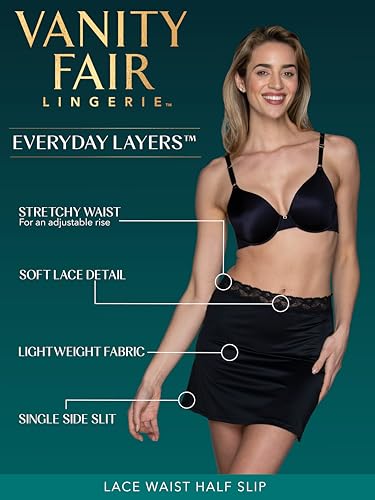 Vanity Fair Women's Body Foundation Half Slip 11072, Damask Neutral, Medium, 24 Inch - Image 3
