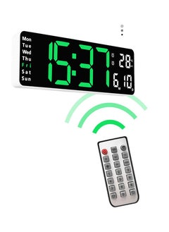 Crony CRONY 6629 Red+White Electronic Clock LED Alarm clock Remote Control Digital Electronic Wall Clock Display Temperature week and calendar  - Image 3