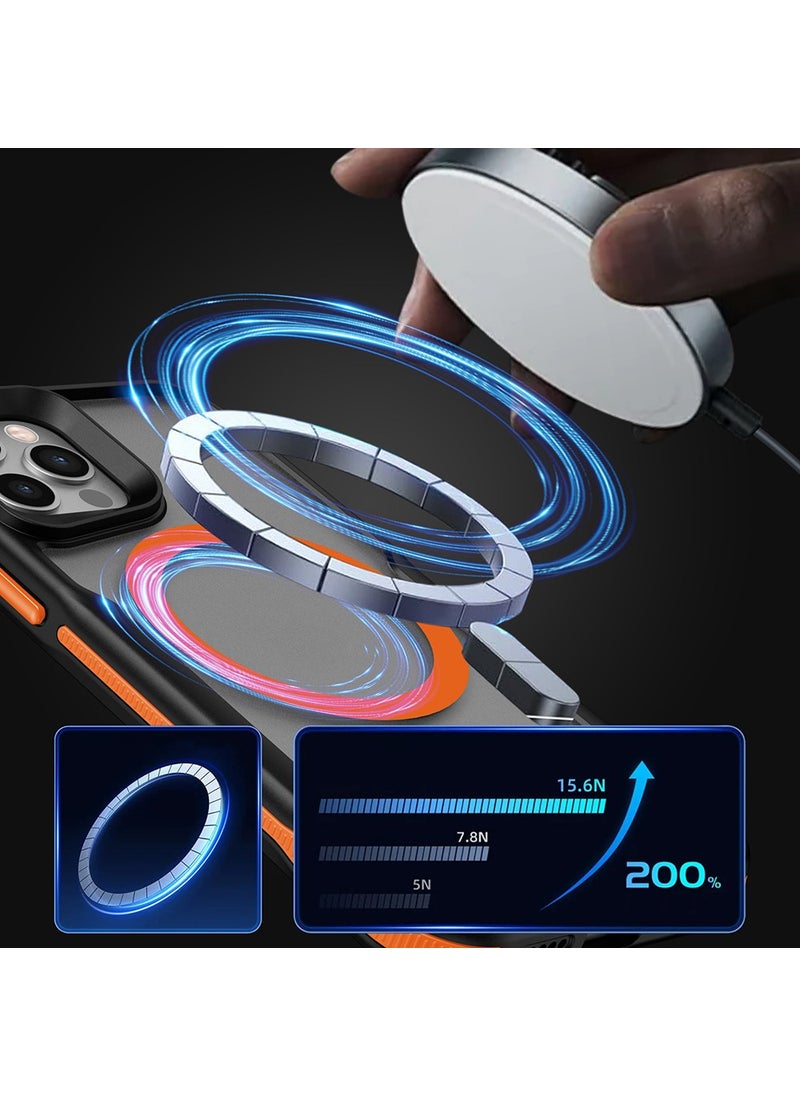Coolacs - Apple iPhone 11 Compatible Case Magsafe Wireless Charging Feature Stripe Design Case Cover - Image 1