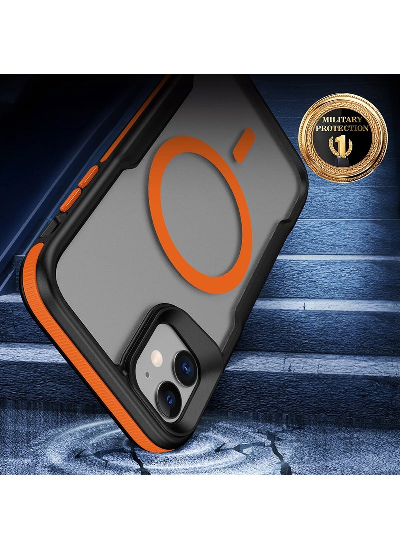 Coolacs - Apple iPhone 11 Compatible Case Magsafe Wireless Charging Feature Stripe Design Case Cover - Image 1