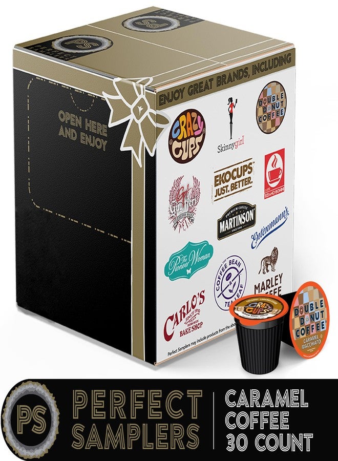 Perfect Samplers مجموعة متنوعة من كبسولات قهوة بيرفكت سامبلرز بنكهة الكراميل، متوسطة التحميص، مناسبة لماكينات كيوريج كي-كابس، تشكيلة متنوعة من النكهات، 30 كبسولة - Image 2