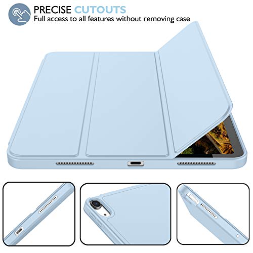 iMieet Case for iPad Air 11 Inch M3(2025) / M2 (2024) / iPad Air 5th/4th Generation 2022/2020 10.9 Inch with Pencil Holder, Trifold Stand Smart Cover with Soft TPU Back(Sky Blue) - Image 5