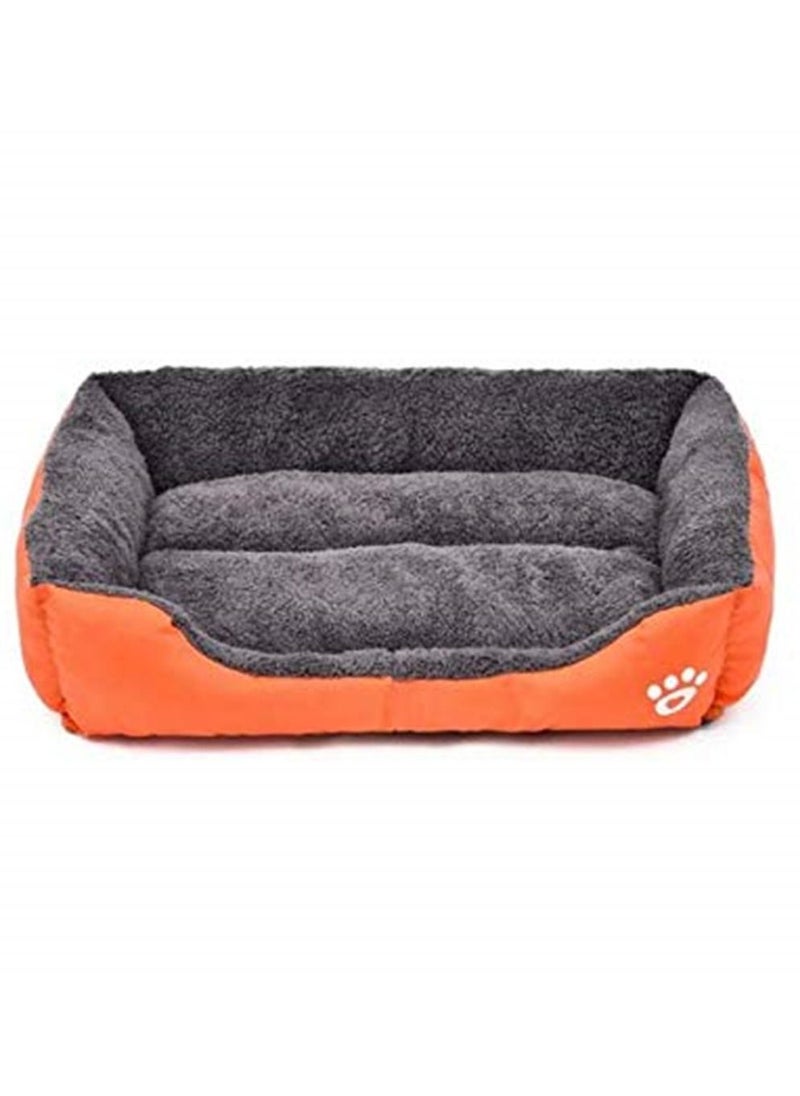 Generic - L size Pet supplies candy color square dog kennel autumn and winter warm pet wo dog bed cat litter mat pet lounger - Image 1