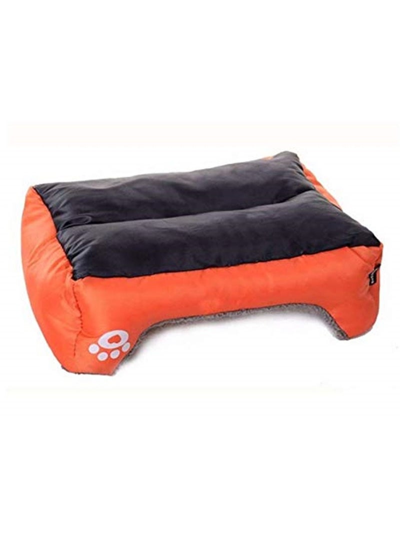 Generic - L size Pet supplies candy color square dog kennel autumn and winter warm pet wo dog bed cat litter mat pet lounger - Image 1