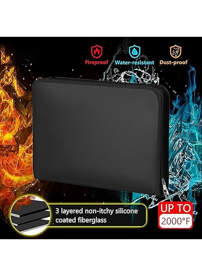 Expanding File Folder 12 Pocket Expanding File Folder With Zipper And Labels Fireproof File Folder Organizer With Multi Pockets Document Organizer For A4 Files