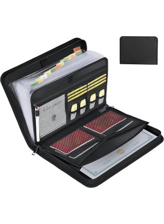 Expanding File Folder 12 Pocket Expanding File Folder With Zipper And Labels Fireproof File Folder Organizer With Multi Pockets Document Organizer For A4 Files - pzsku/ZBE2A8578F9A83858737FZ/45/_/1740916932/f2cc59c0-198c-445c-9c4e-7496816dab71