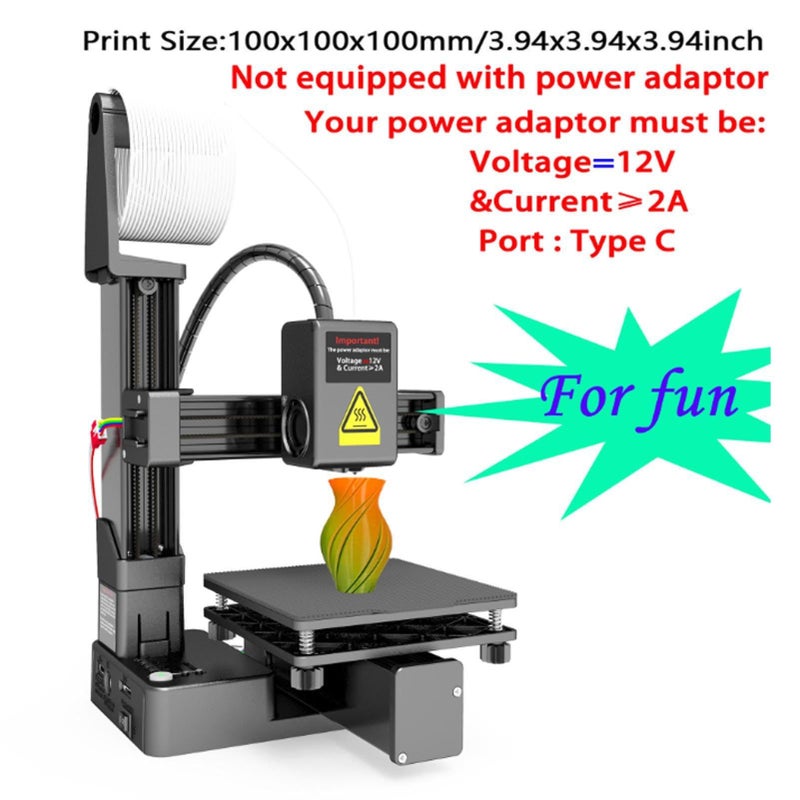 Mini 3D Printer For Kids Beginners One Click Printing Machine 100x100x100mm Supports PLA TPU Filament US Plug - Image 4