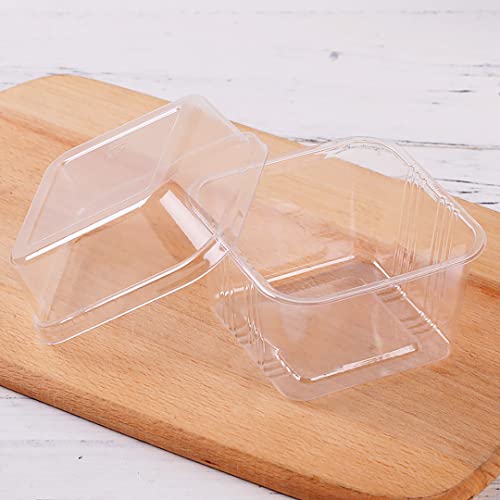 Qeirudu 50 Pack 8 oz Square Plastic Dessert Cups with Lids and Sporks, Disposable Cake Cups Yogurt Parfait Containers for Fruit, Pudding, Mousse, Ice Cream and Strawberry Shortcake - Image 4
