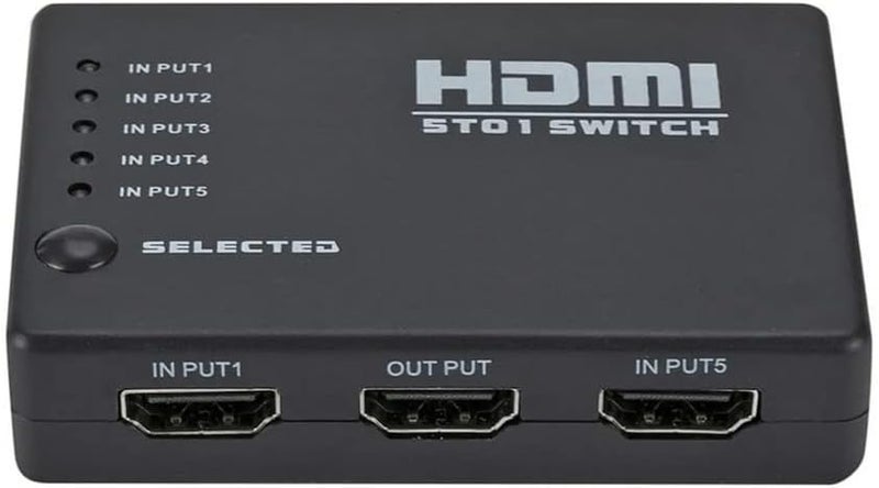 محول HDMI صغير بـ5 منافذ 4 كيه للفيديو مع جهاز تحكم عن بعد بالاشعة تحت الحمراء - Image 3