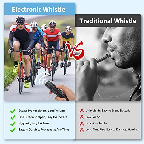 Xflyee Electronic Whistles 2 Pack, Handheld 3 Tones High Volume Electric Whistles with Lanyard for Teacher, Coaches, Referees, Training Whistle, Loudest Outdoor Emergency Whistle, Sports Whistle - Image 3