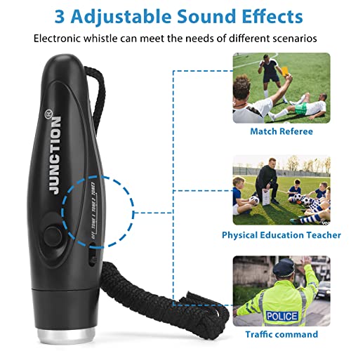 Xflyee Electronic Whistles 2 Pack, Handheld 3 Tones High Volume Electric Whistles with Lanyard for Teacher, Coaches, Referees, Training Whistle, Loudest Outdoor Emergency Whistle, Sports Whistle - Image 4