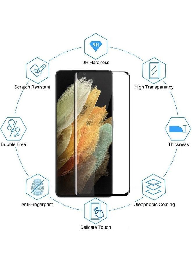 5D Curved Screen Protector Full Glue For Samsung Galaxy S21 Ultra 5G Clear - Image 2