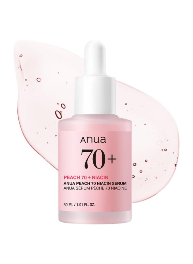Anua Peach 70% Niacinamide Serum brightening hydrating face serum hyperpigmentation treatment reducing melanine daily clean beauty, 30ml pink - Image 1
